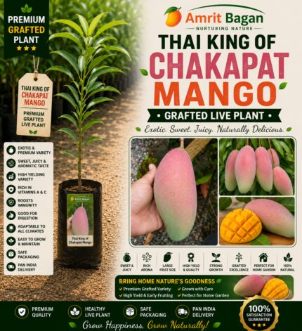 Thai King of Chakapat Mango Grafted Aam Fruit Plants (1.5-3 Feet)